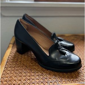 Clarks heeled loafers